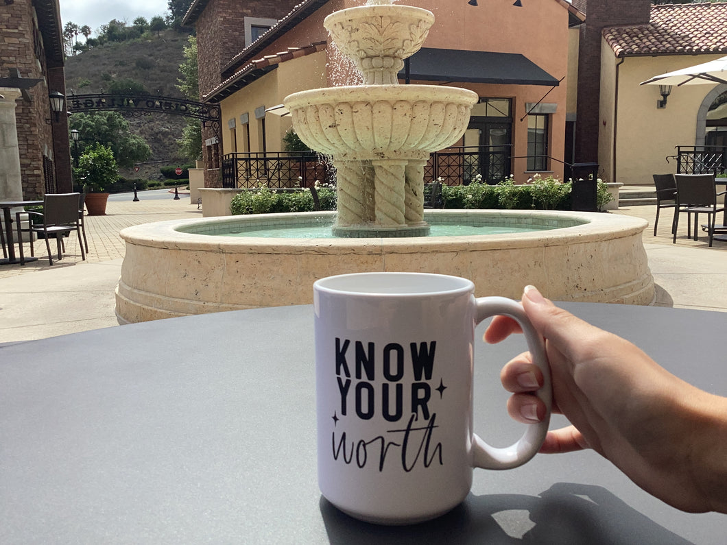 Know Your Worth mug