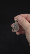 Load and play video in Gallery viewer, Tourmalinated Quartz Teardrop Pendant In 925 Sterling Silver
