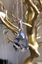Load and play video in Gallery viewer, Tourmalinated Quartz Teardrop Pendant In 925 Sterling Silver
