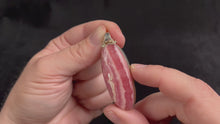 Load and play video in Gallery viewer, Rhodochrosite Pendant With 925 Sterling SIlver
