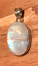 Load image into Gallery viewer, Rainbow Moonstone Oval Pendant With 925 Sterling Silver (B)
