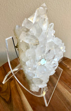 Load image into Gallery viewer, Clear Quartz Cluster On Acrylic Stand
