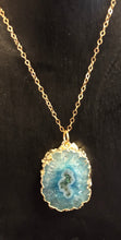 Load image into Gallery viewer, Aqua Blue Solar Quartz Necklace 14K (Gold Chain Included)
