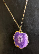 Load image into Gallery viewer, Purple Solar Quartz Necklace
