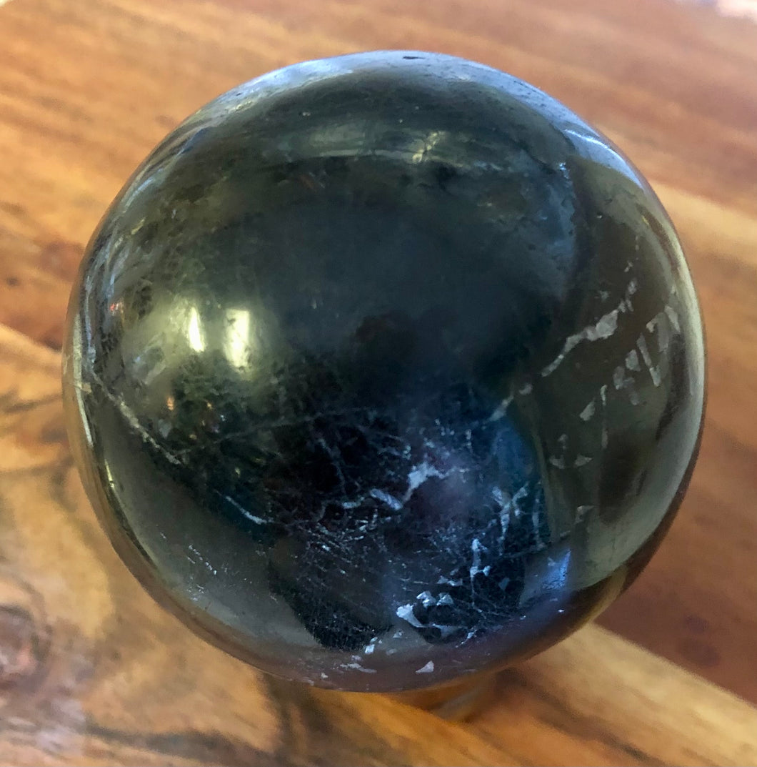 Black Tourmaline Polished Sphere, P48