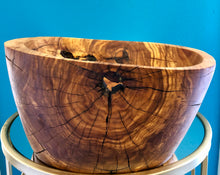 Load image into Gallery viewer, Hand Carved Oak Wooden Bowl 3
