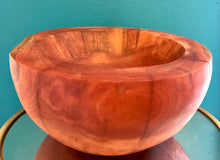 Load image into Gallery viewer, Hand Carved Circular Olive Wooden Bowl
