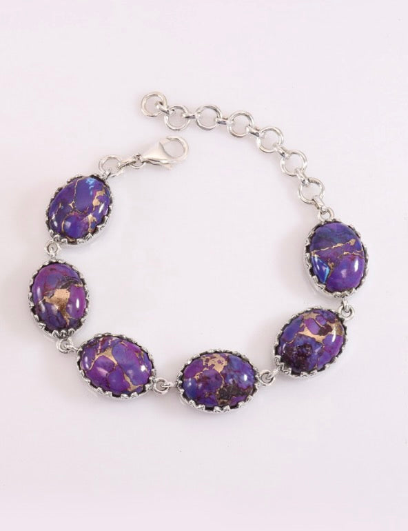 Purple Copper Turquoise bracelet