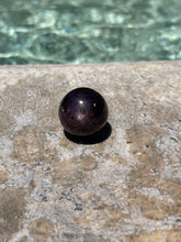 Load image into Gallery viewer, Black + Purple Corundum Sphere P2-21

