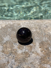 Load image into Gallery viewer, Black + Purple Corundum Sphere P2-21
