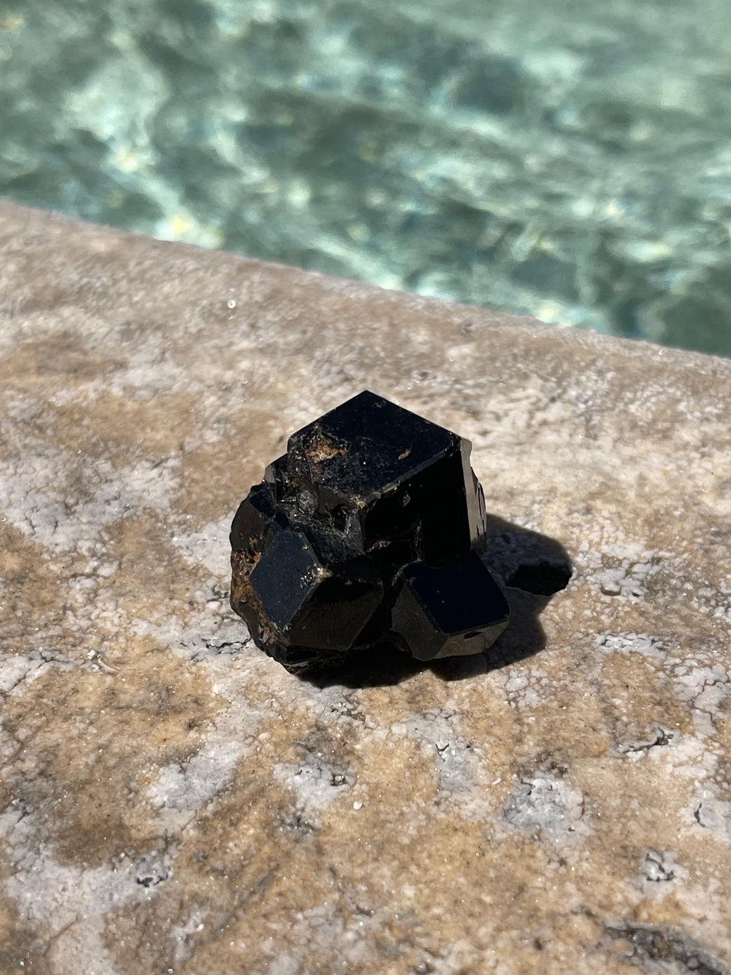 Melanite Raw (Black Garnet) Crystal Cluster Natural Untreated P2-32