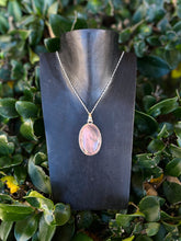 Load image into Gallery viewer, Rose Quartz Oval Pendant in 925 Sterling Silver
