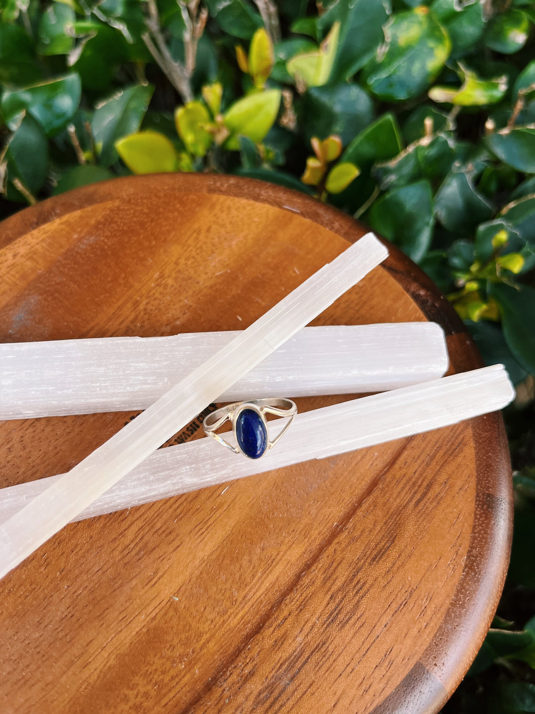 Oval Lapis Lazuli Ring Size 8