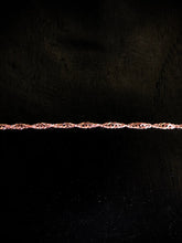 Load image into Gallery viewer, Rose Gold Plated Spiral Chain 18 Inch

