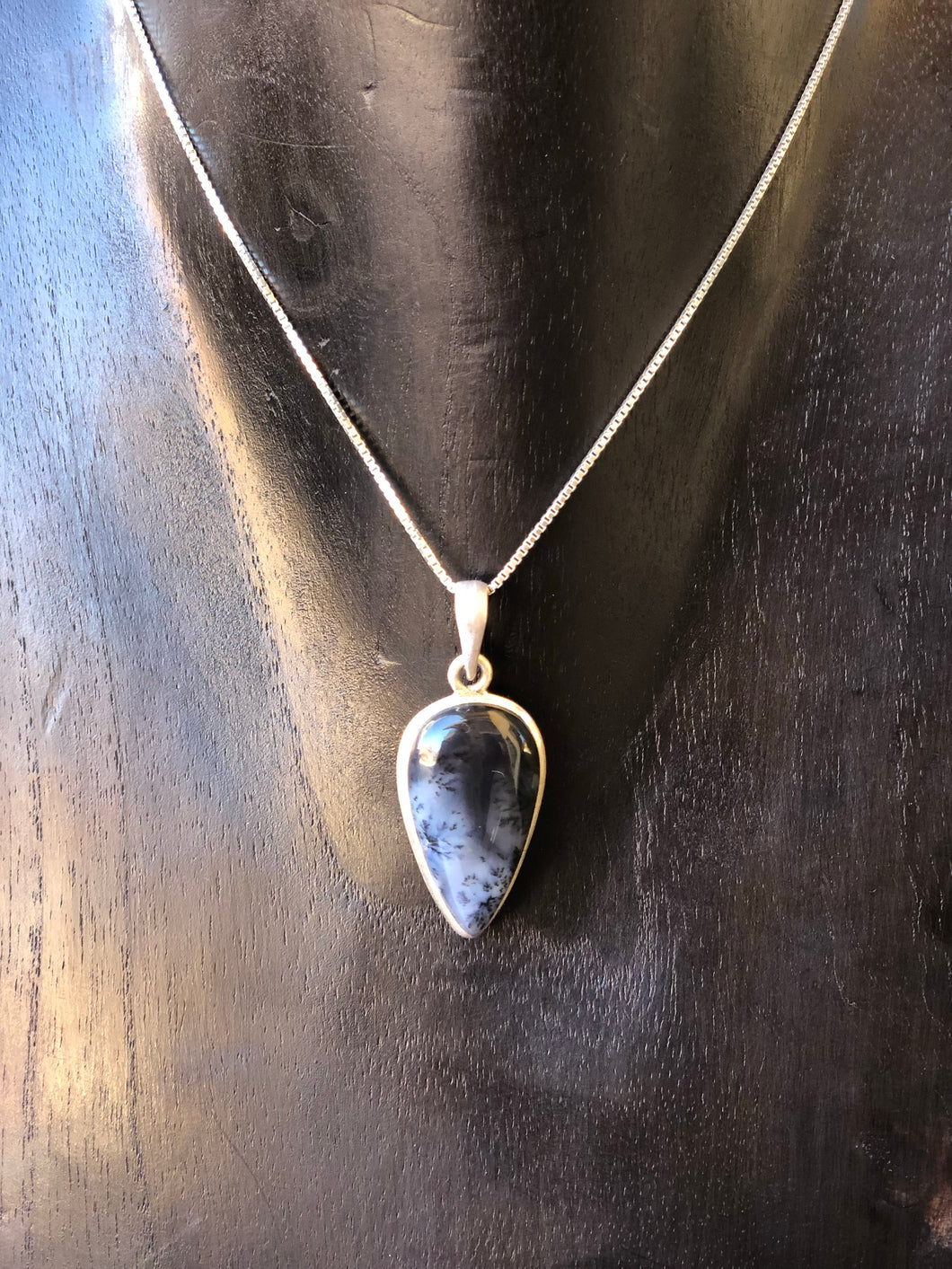 Dendritic Agate Pendant With Sterling Silver (A)