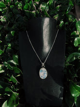 Load image into Gallery viewer, Large Oval Rainbow Moonstone Pendant With 925 Sterling Silver
